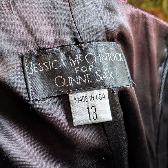 Vintage Y2K JM for Gunne Sax Strapless Gown Floral Brocade Maxi Prom Dress 13 - Picture 8 of 12